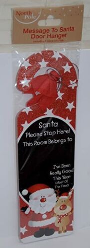 Message To Santa Door Hanger Santa Please Stop Here This Room Belongs To Sign 