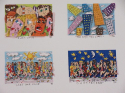 81 MINI-PRINTS-ON-THE-WALL OFFSET LITHO POSTER 1991 JAMES-RIZZI