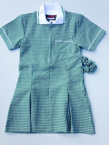 Red Blue from UK Yellow Green Cotton//Polyester Purple Gingham School Dress