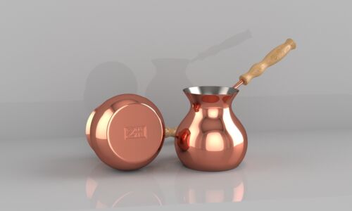 Greek Jezve Turkish Coffee Pot First seamless Turka 10oz. Copper Cezve