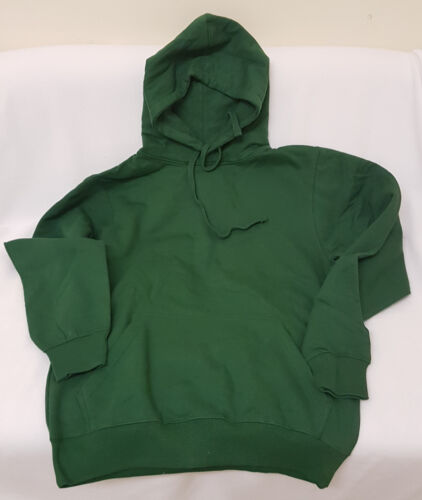 xxl Men/'s Hooded Sweatshirt  Plain Hoodie Blank Pullover Hoody Green Black Sm