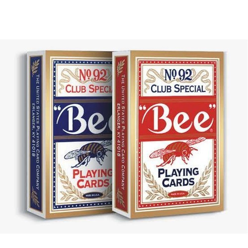 2 Bicycle Standard Index Bee Poker Casino Magic Playing Cards 1 Red 1 Blue Decks