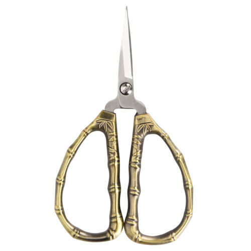 Retro Craft Scissors Bamboo Pattern Embroidery Sewing Shears Art DIY Household