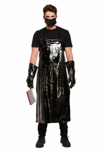 Adult Scary Butcher Halloween Costume Apron Mens Fancy Dress Outfit 