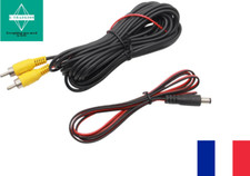 Câble de Signal Vidéo Caméra de Recul RCA 6m étanche Voiture +Fil de Détection