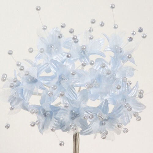 Bunch 12 Artificial Babies Breath Wedding Favour Flower Pearl Craft Spray Stems 