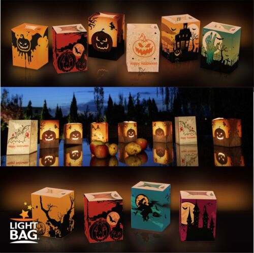HALLOWEEN CANDLE BAGS LUMINARY BAG TRICK OR TREAT PARTY