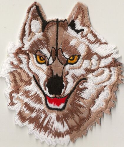 Patch Ecusson écusson thermocollant patche Loup brun wolf logo embellissement