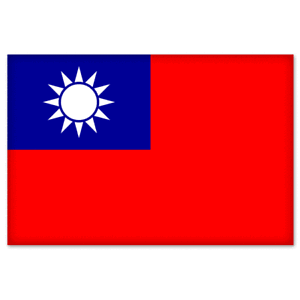 Taiwan National Flag car bumper sticker decal 5/" x 4/"