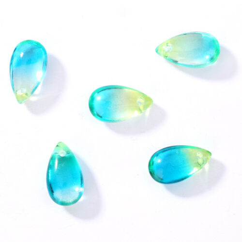100pcs 13x8mm Teardrop Crystal Glass Loose Beads Pendants DIY Jewelry Finding 