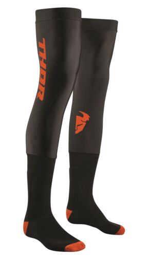 Thor Knee Brace Comp Socks Motocross Enduro Strümpfe Beinlinge schwarz/orange 