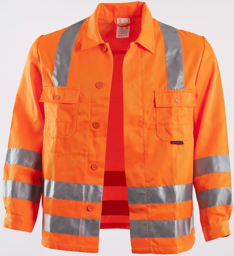 Warnschutz-Bundjacke Arbeiterjacke Arbeitsjacke QUALITEX signal MG 280 g//m²