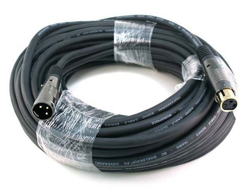 75ft 3-Pin XLR Male to Female Extension Microphone Mic Premium Cable Gold M//F