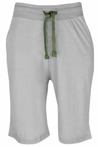 Mens plaine Gym Jersey Short Élastique Coton Baggy Fit Zip Summer Short