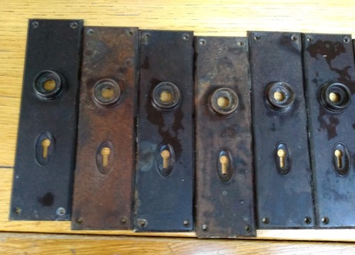 1x Art Déco 1930 Iris bakélite porte porte de meuble poignée porte bouton garde RARE