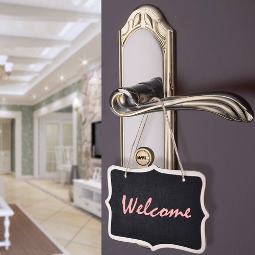 10Pcs Mini Wooden Chalkboard Blackboard Gift Tag Labels Table Number Party Decor