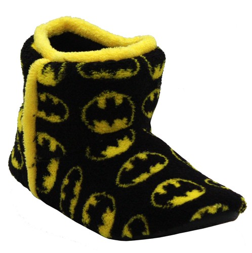 KIDS CHILDREN WARM COSY BOYS GIRLS INDOOR SLIPPERS BOOTS BATMAN BOOTIES SHOES UK