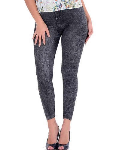 Womens Leggings Skinny High Waist Jeans Trousers Denim Stretchy Pencil Pants US