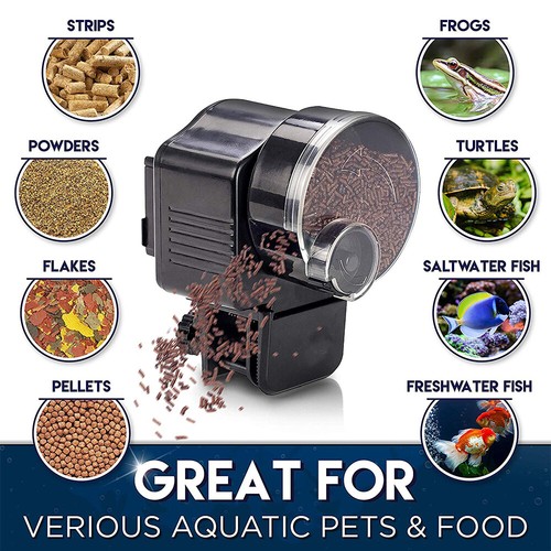 Adjustable Automatic Feeder Aquarium Timer Auto Fish Tank Pond Feed Food Feeding