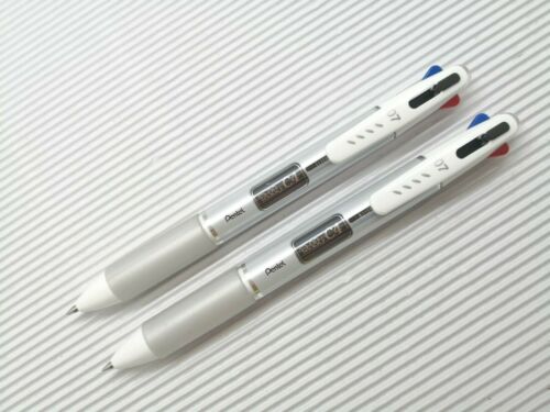 Japan 2 X Clear Pentel Rolly BPC47 4 in 1 0.7mm point ball point pen 
