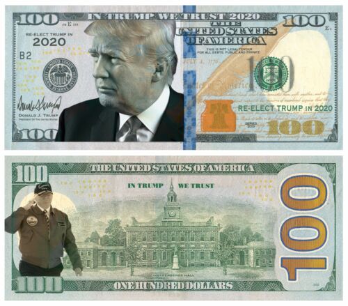 100pk In Trump We Trust  2020 Dollar Bills  MAGA Novelty Funny Money