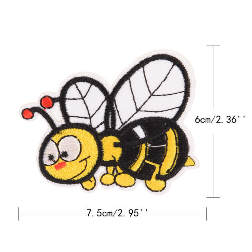 bee embroidered sew iron on patches set badge bag fabric applique crafYJH2 