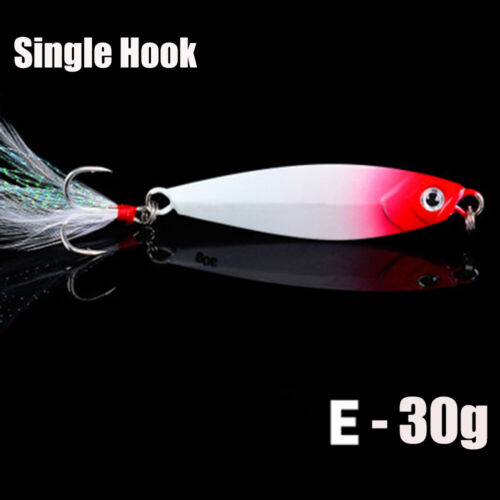 Colorful  Jig Bait Spinning Baits Lead Casting Feather Metal Fishing Lures 