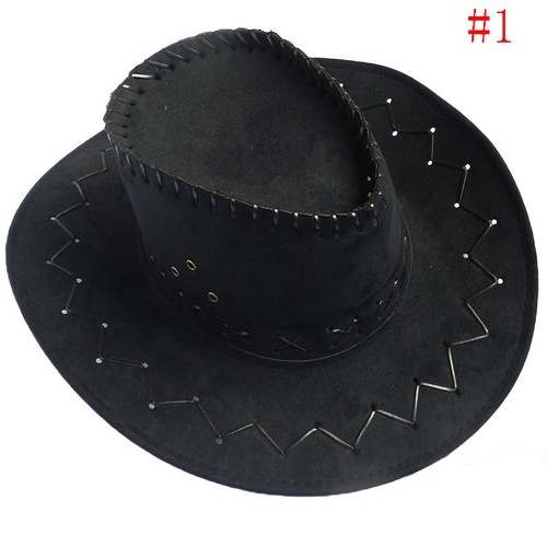 Cowboyhut Westernhut Festival Cowboy Hut Wildlederoptik Party Karneval Supp R3P5