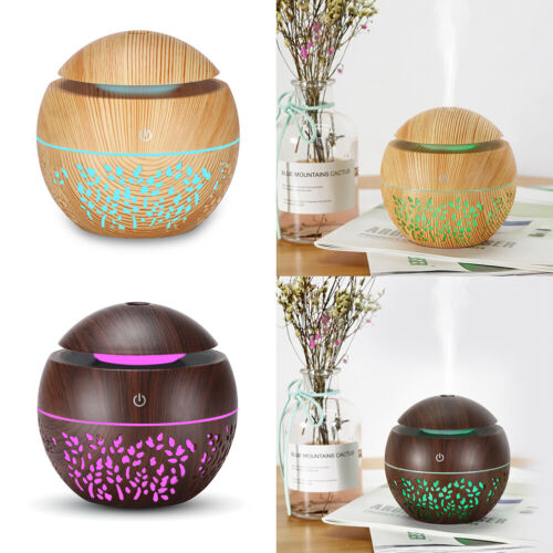 Essential Aroma Oil Diffuser Air Purifier 7LED Ultrasonic Humidifier Night Light 