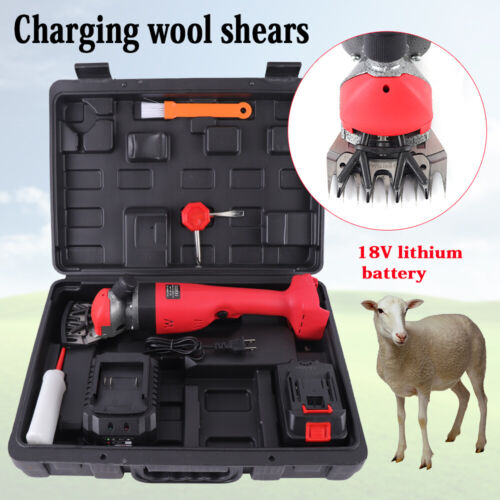 18V Lithium Battery Electric Sheep Shearing Machine Clipper Shears Wool Scissors