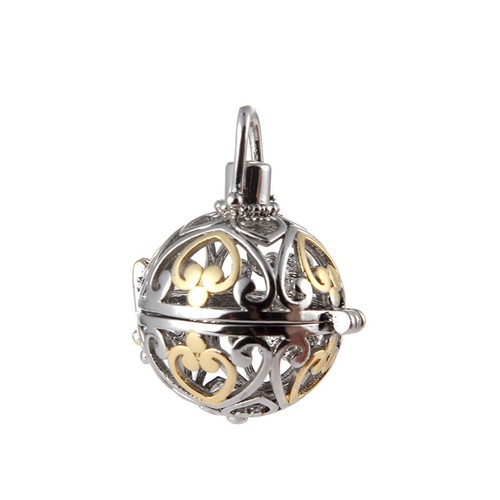 Gold/&Silver Locket Pendant Aromatic Enssential Oil Diffuser DIY Necklace Jewelry