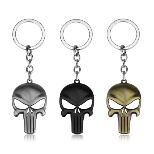 Marvel Punisher Skull Design Logo Alloy Key Chains Keychain Keyfob Keyring 