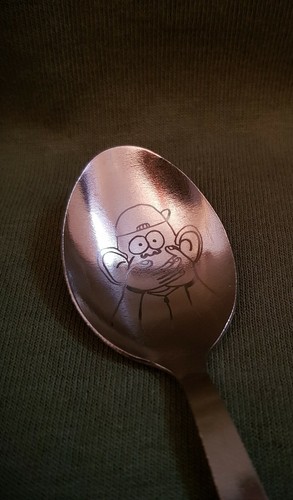 The Squirrels Nuts Engraved Tea Spoon Carp Fishing Blanked