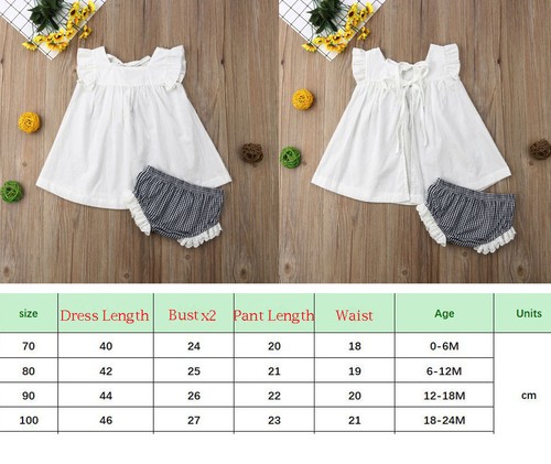 UK Cute Newborn Baby Girl Summer Outfit Set Clothes Princess Dress+Pants Shorts