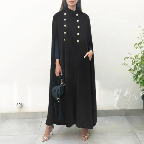 AU Womens Batwing Sleeve Cape Cloak Long Coats Oversized Abaya Jumper Maxi Dress
