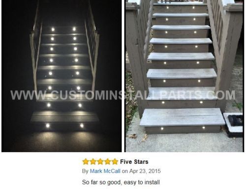 10 pc LED Light Outdoor Landscape Yard Path Stair Light Recessed w//Power Source