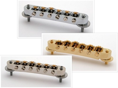 Tunomatic Roller Bridge Brücke Steg Saitenhalter Nickel Chrom Gold