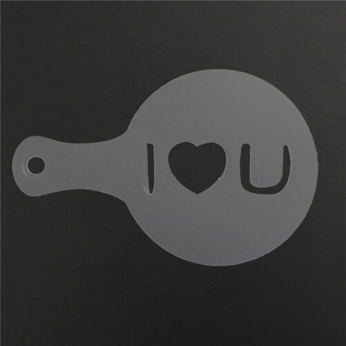 8pcs Cake Stencils Mold Valentine's Day Coffee Mold Pastry Tools Cookie DecoU`es 