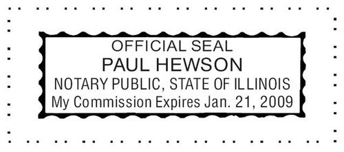 ILLINOIS Custom Pre-Inked OFFICIAL NOTARY SEAL RUBBER STAMP Office use
