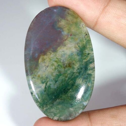100% NATURAL MOSS AGATE CABOCHON OVAL SHAPE LOOSE GEMSTONE WITH BEST PRICE 