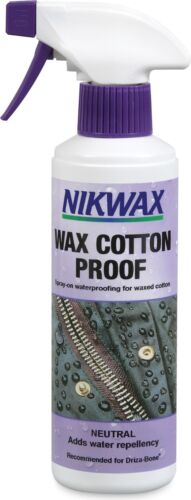 Nikwax Wax Cotton Proof Spray On Waterproofing for Waxed Clothing Wet Weather