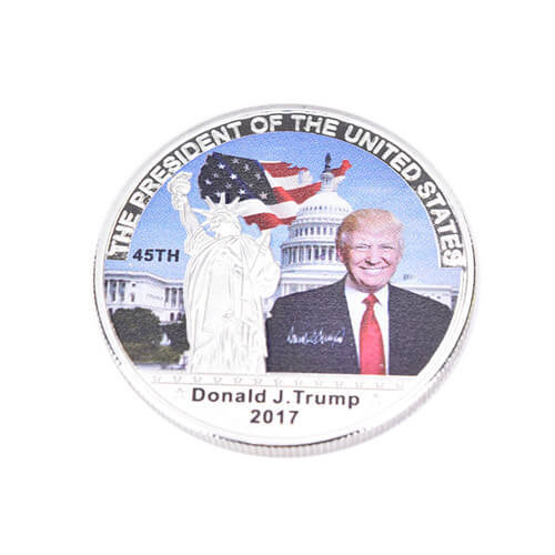 American 45th President Donald Trump Silver White House Coin Good Collection CA