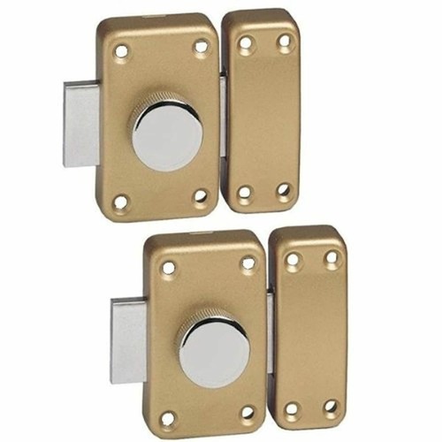 1211 Jeu 2 Verrous Eco à bouton 45 mm s/'entrouvrant 4 clés