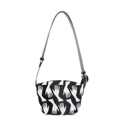 Lulu Guinness Women/'s Lucy Cross-Body Bag Black Black//Chalk