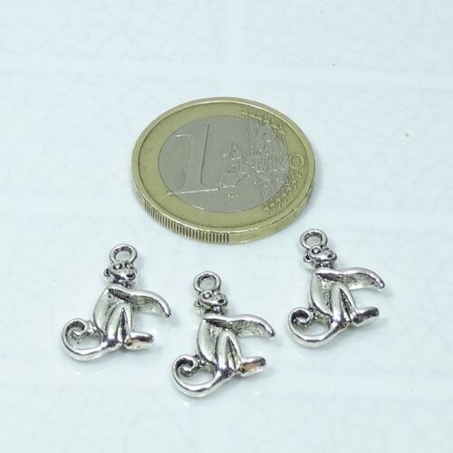 38 Colgantes Monos 15x13mm T69X Plata Tibetana Charms Pendant Perline Beads