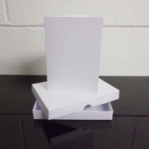 A5 White Greeting Card Box Wedding Invite Box With Card Blanks Choose Qty 