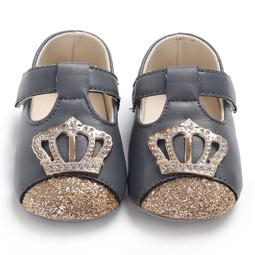 Zapatos Calzado De Bebe Niñas Casuales Corona Brillante Bebes Recién Nacidos