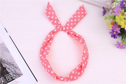 HAIRBAND HEADBAND Cute Bow Rabbit Bunny Ear Ribbon Wire Wrap head scarf hair