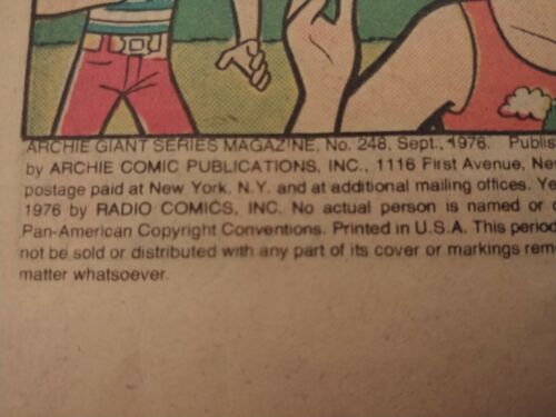 Details about  / Vintage 1976 Betty and Veronica /& Archie PEP Comic Books