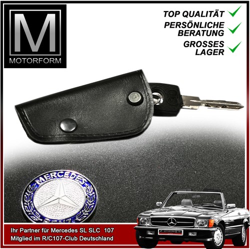 Leder Schlüsseltasche Mercedes SL 107 W107 Schlüsselmäppchen Anhänger Etui NEU